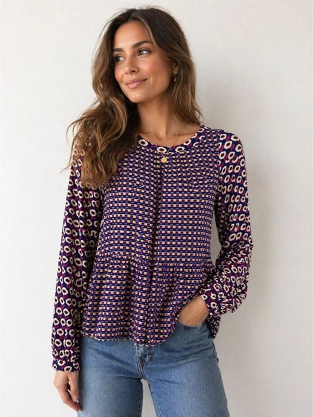 New Maeve By Anthropologie Cheyenne Peplum Blouse, Size Medium P
